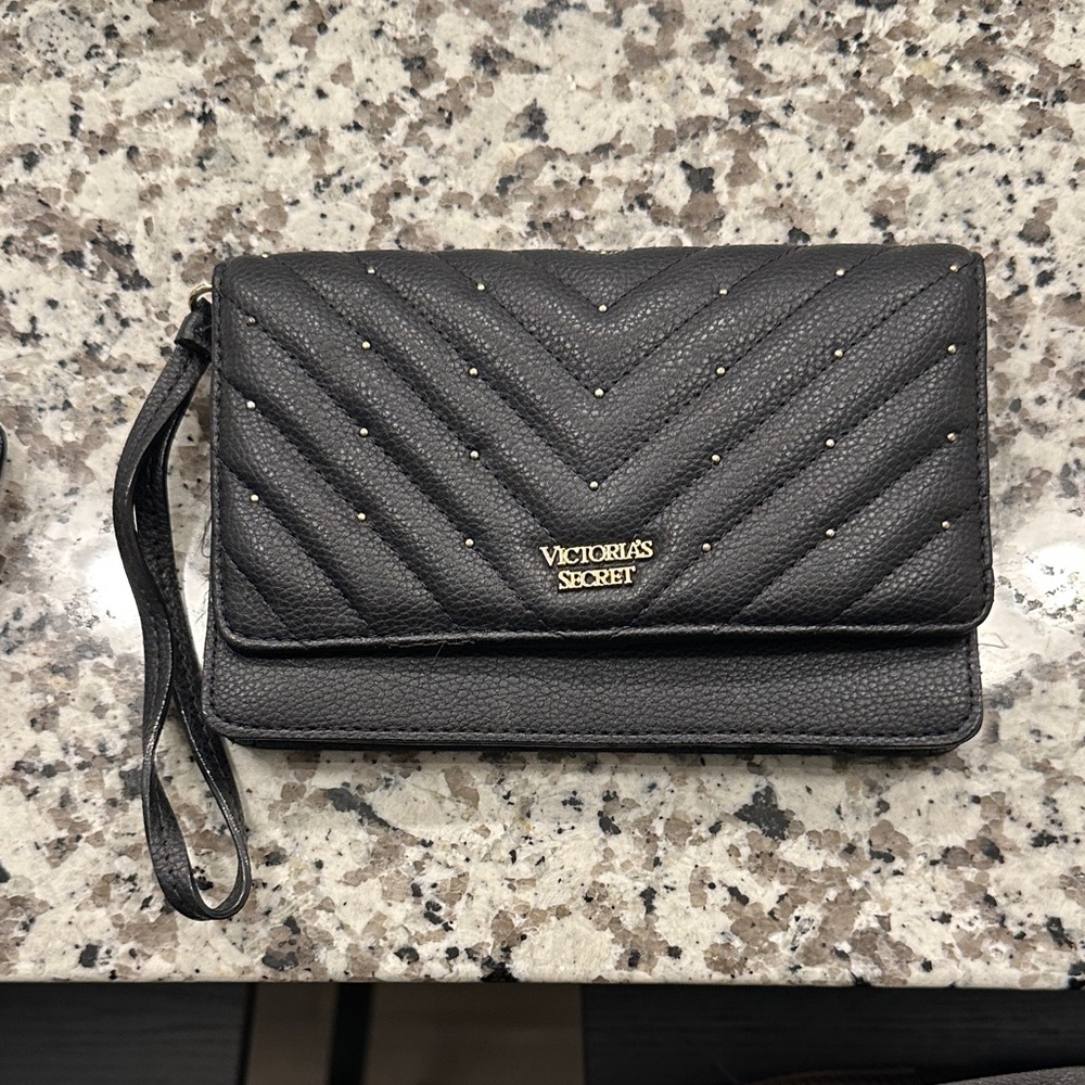 Victoria's Secret Black Studded Wristlet